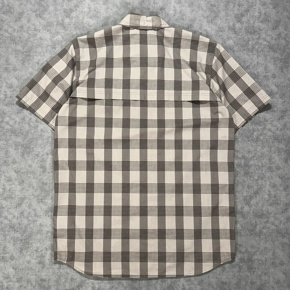 Carhartt Force Relaxed Fit plaid workwear casual short sleeve button up mens LT - Picture 2 of 10